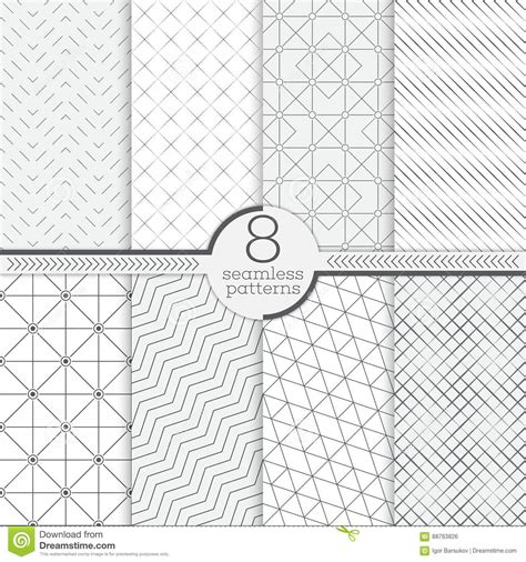 Set Of Seamless Patterns Stock Vector Illustration Of Design 88763826