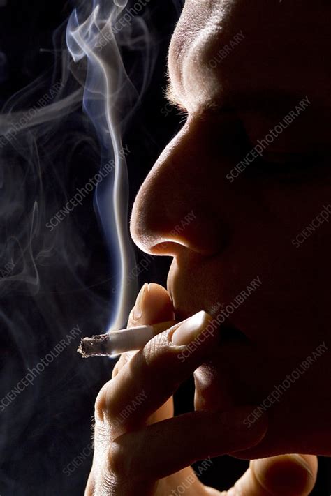 Man Smoking Stock Image M370 1052 Science Photo Library