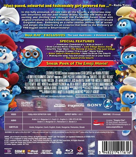 Smurfs The Lost Village Blu Ray Ozonero