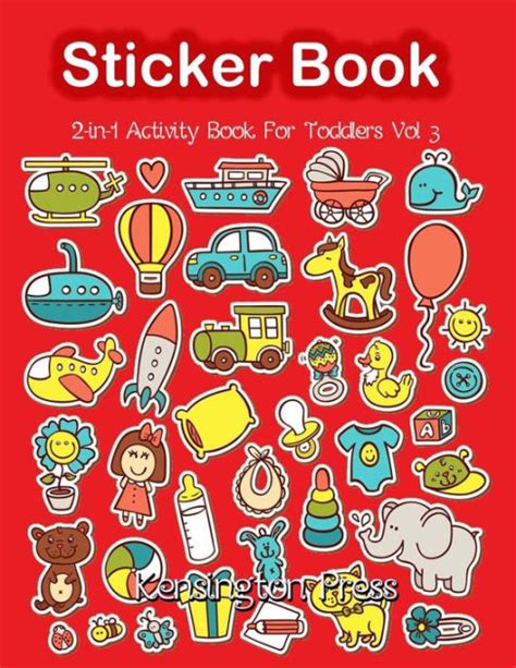 Sticker Book 2 In 1 Activity Book For Toddlers Coloring Book And