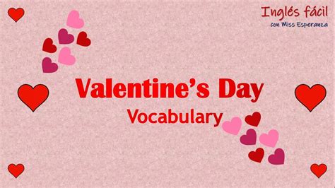 Valentines Day Vocabulary In English Youtube