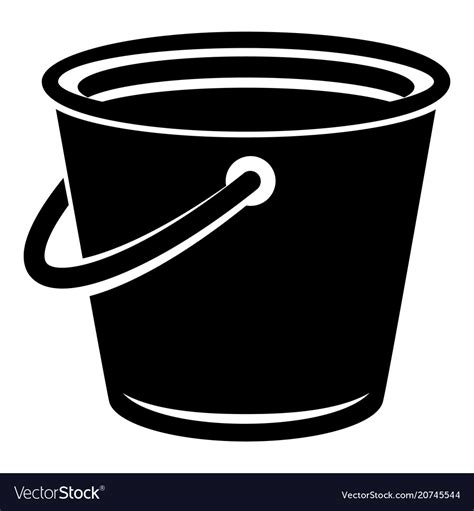 Domestic Bucket Icon Simple Style Royalty Free Vector Image
