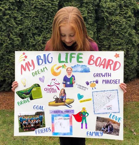 My Big Life Board Challenge For Kids In 2020 Kids Vision Board Kids
