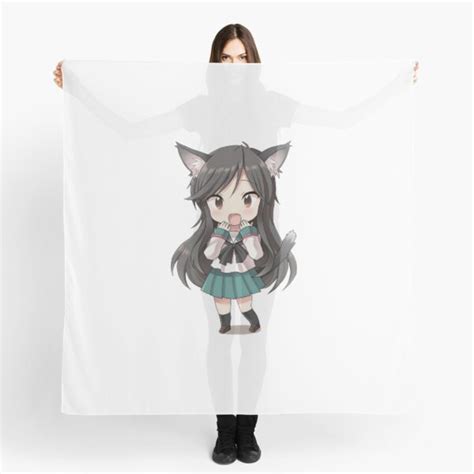Anime Cat Girl Chibi Scarf For Sale By Xithyll Redbubble