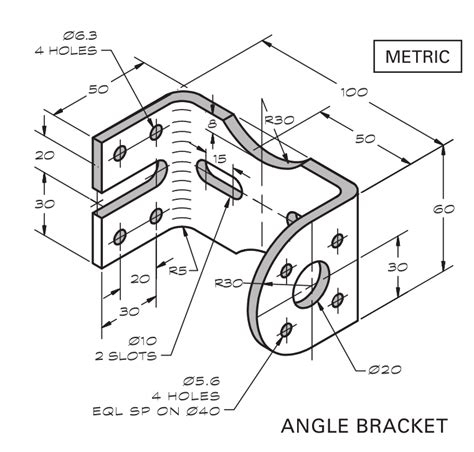 Angle Bracket Sheet Metal Drawing Sheet Metal Technical Drawing
