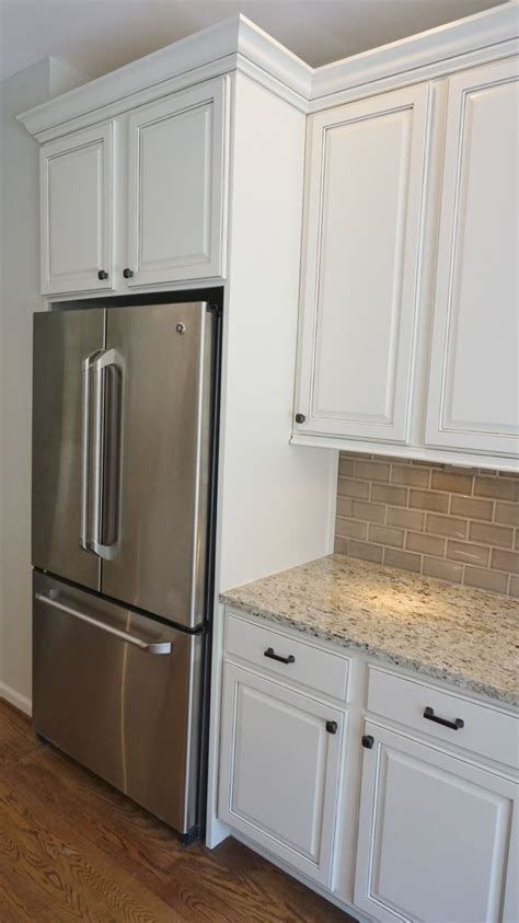 How to install base kitchen cabinets and save $1000's of dollars. Refrigerator Enclosure to give Built In look with Glazed ...