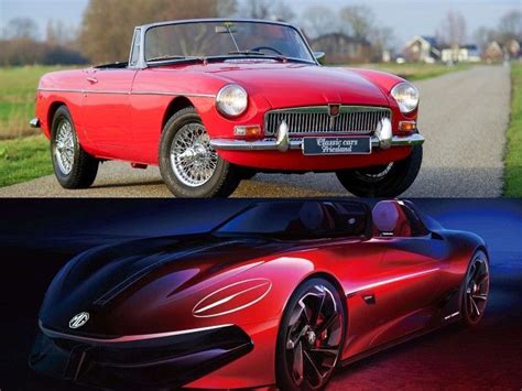 Mg Cyberster Electric Concept Vs Mg Mgb Evolution Of An Mg Roadster