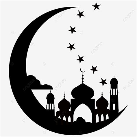Siluet Festival Ramadhan Muslim Muslim Bulan Bintang Png Dan Vektor