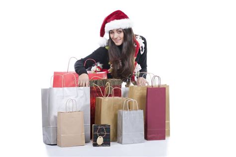 Christmas Shopping Stock Photo Image Of Female Pretty 17094028