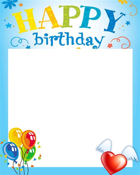 Download Free Happy Birthday Frame Happy Birthday Border Design Png