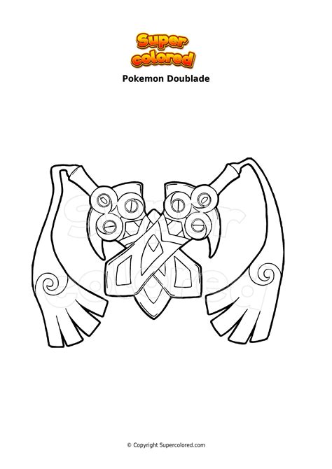 Doublade Pokemon Coloring Page