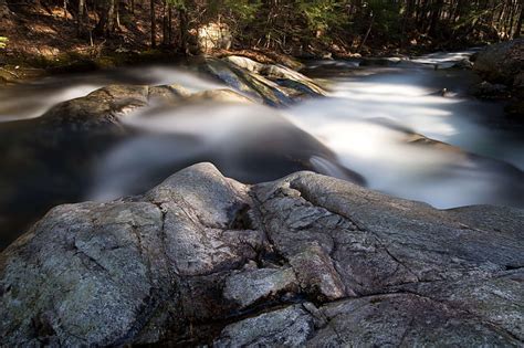 Cascade Creek Environment Flow Forest Landscape Long Exposure