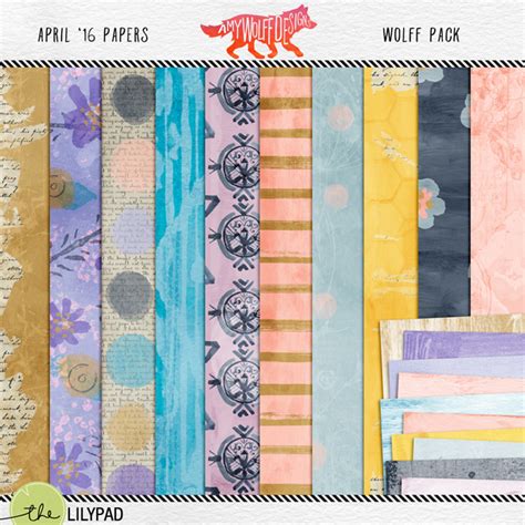Digital Scrapbook Papers By Amy Wolff Designs