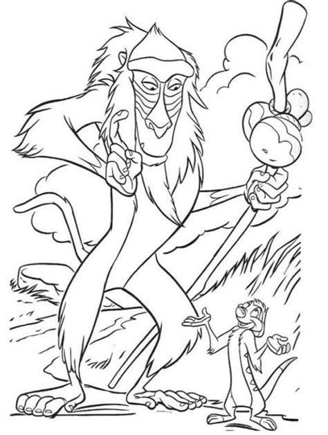 ⭐ free printable the lion king coloring book. Rafiki And Timon The Lion King Coloring Page | Horse ...