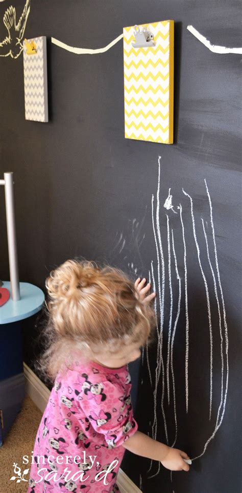 Playroom Chalkboard Wall Sincerely Sara D Chalkboard Wall Diy Decor Projects Playroom