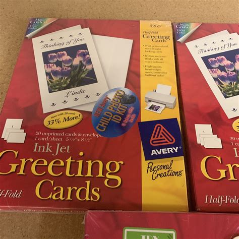 Avery 3265 Half Fold Greeting Cards 20 Cards And Envelopes Bundles As