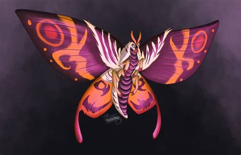 Kaijune 2018 Day 15 Mothra By Devinquigleyart On Deviantart Kaiju Art