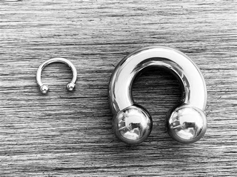 Septum Stretching Journey Jewelry Size Comparison 12g 2mm To 00g 10mm Rstretched