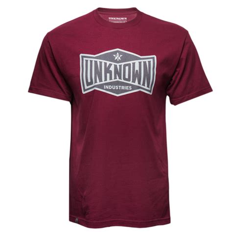 Badge Maroon T Shirt Unknown Industries