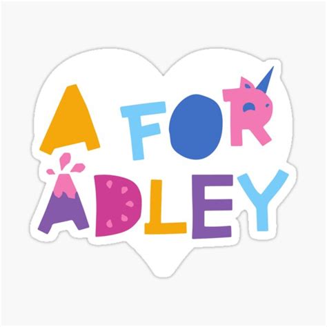 A For Adley On Heart Kids Sticker For Sale By Vanshgraphics Redbubble