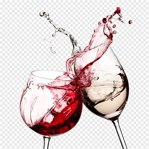 Two Wine Glasses Filled With Red And Gray Liquid Art Red Wine