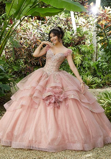 Pink Quinceanera Dresses With Big Bow Beaded Princess Sweet 15 Party
