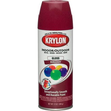12 Oz Burgundy Indoor And Outdoor Spray Paint Gloss Set Of 6