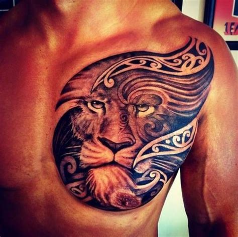 Lion Tattoos And Their Unique Meaning Lion Chest Tattoo Lion Shoulder