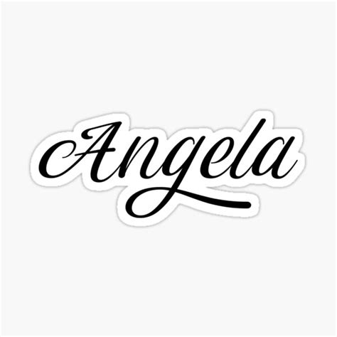 Name Angela Sticker By Gulden Redbubble