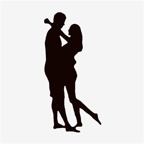 Cuddling Couple Silhouette Png Images Cartoon Couple Silhouette