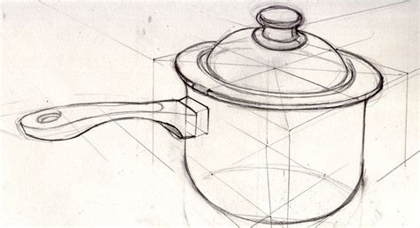 A Few Object Drawings From My 20 Object Assignment Pot Object
