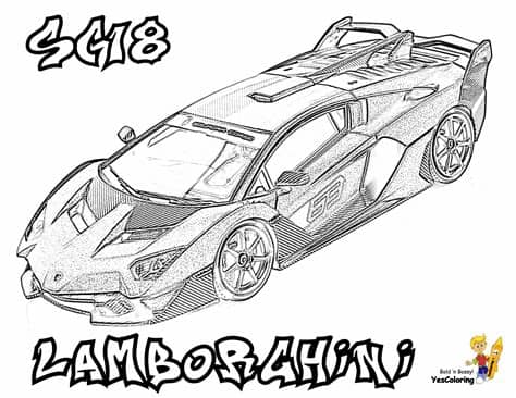Bu herkesin karşılayamayacağı iyi bilinen ve prestijli bir otomobil. Araba Resmi Boyama Lamborghini
