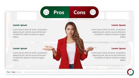 Pros And Cons PowerPoint Template Free Download