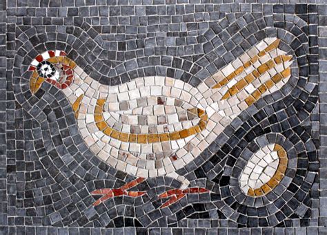 Hen And Egg Based On Detail From Synagogue Mosaic Of Maon Israel