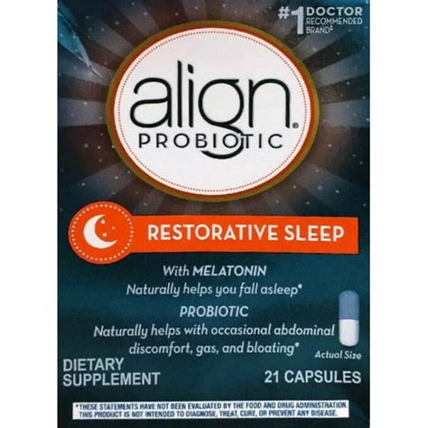 Align Probiotic Restorative Sleep With Melatonin Dietary Supplement