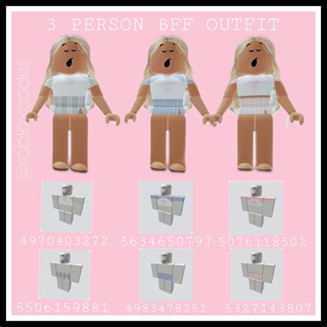 3 Person Bff Outfit Bff Outfits Roblox Roblox Roblox