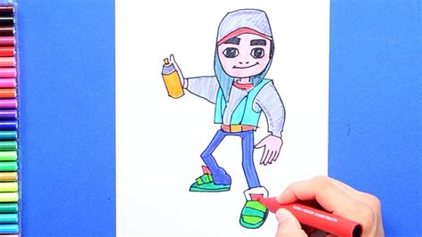 How To Draw Jake Subway Surf By Pencil Step By Step Y