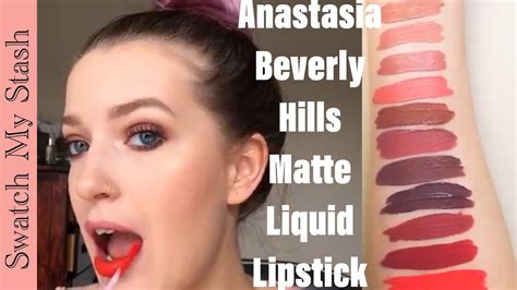 Anastasia Beverly Hills Liquid Lipstick Swatches Youtube