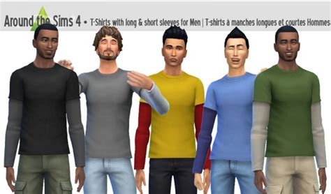Around The Sims 4 Long Sleeves T Shirt With Short Sleeves T Shirt