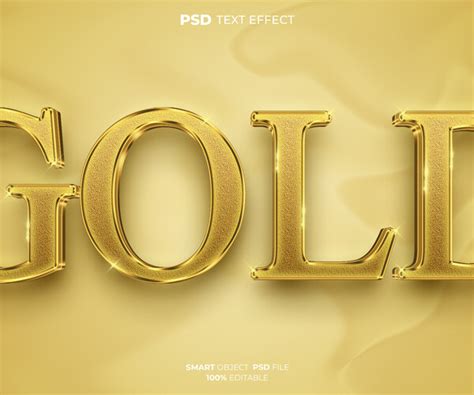 Artstation 3d Gold Psd Fully Editable Text Effect Layer Style Psd