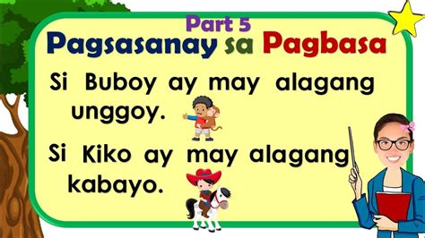 Pagsasanay Sa Pagbasa Part5 Ll Pangungusap Ll Grade1 Grade2 And Grade3