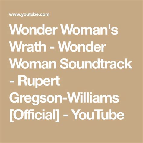 Wonder Womans Wrath Wonder Woman Soundtrack Rupert Gregson