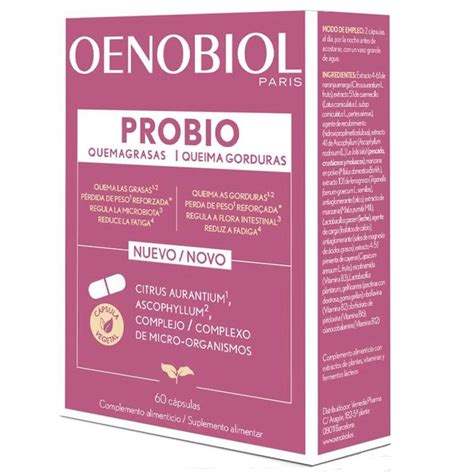 Oenobiol Probio Queima Gorduras 60 Cápsulas Farmácia Virtual
