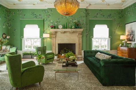 Orange and beige are definitely colors, very similar to the ochre color, one of the most used green is another of the trend colors in decoration for this 2020, so that your living room can be as modern as the one you see above, if you choose the idea of. 40 Green Living Room Ideas (Photos)