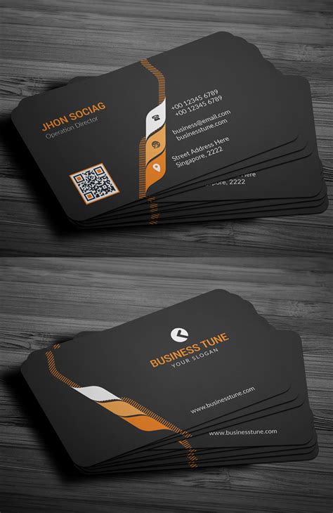 27 New Professional Business Card Psd Templates Design Graphic