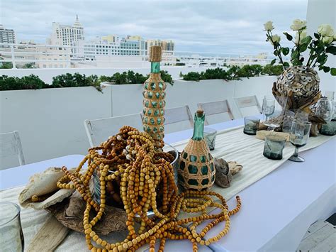 Wedding On The Rooftop Amazing Decoration And View Miami Beach In