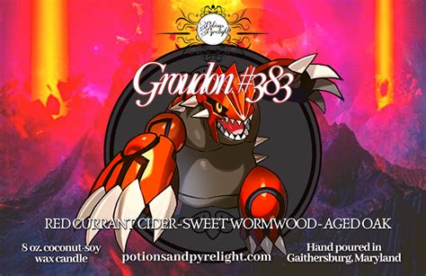 Pokemon 383 Groudon Inspired Scented Jar Candle Potions And Pyrelight