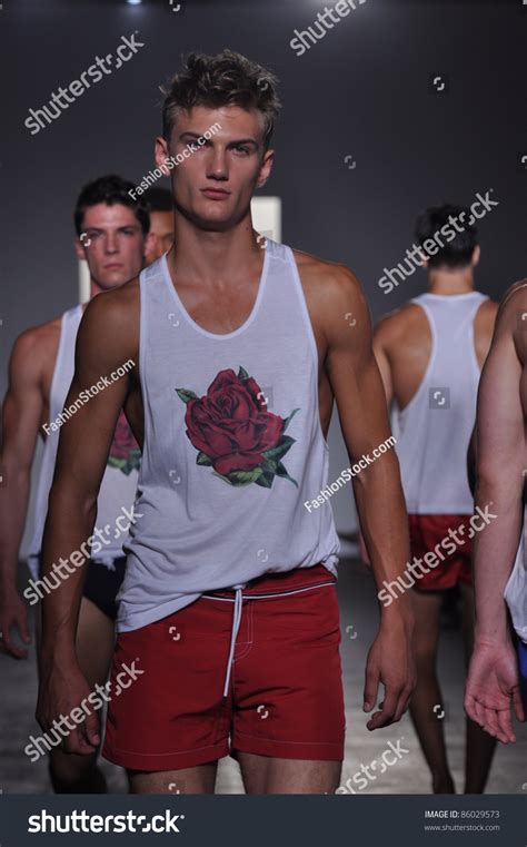 New York September 9 Male Models Walks The Runway At The Parke