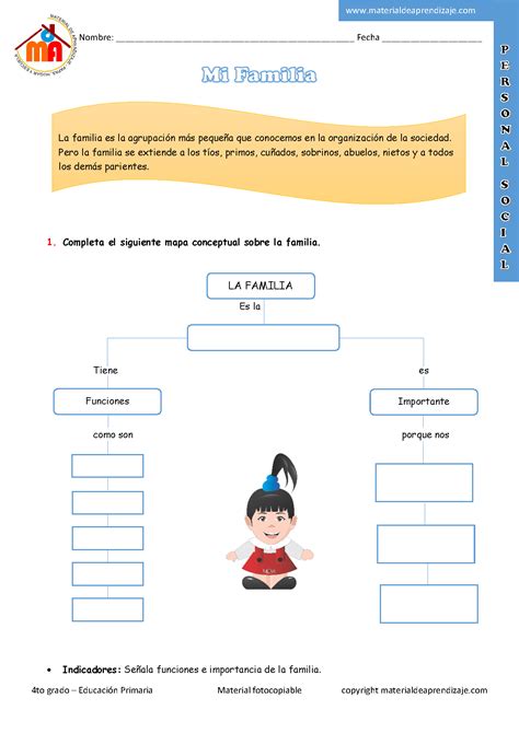 Podrás encontrar fichas de todos los cursos de primaria, desde los ejercicios más simples hasta los más avanzados. Mi familia_Página_1 | Aprendizaje, Cuerpo humano para ...