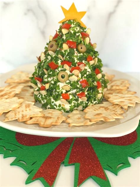 Christmas Tree Shaped Cheese Ball Recipe Cheese Ball Muffuletta